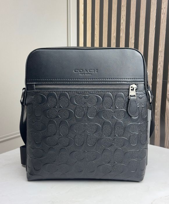 Чоловіча шкіряна сумка через плече COACH Houston Small