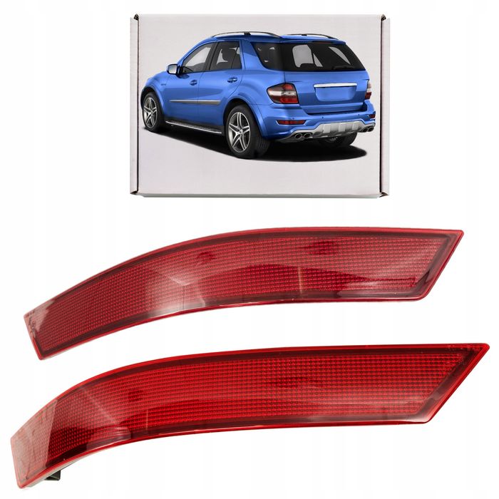 mercedes ml w164 2008-2011 lewy odblask lampa tylnego zderzaka a1648200374