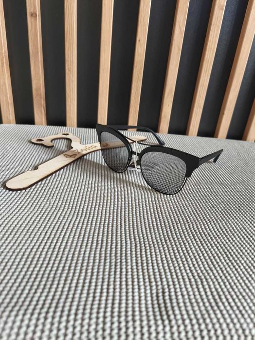Nowe czarne damskie okulary przeciwsłoneczne modne czarne nr12 UV400