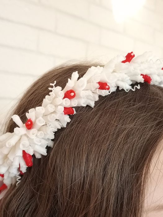 Традиційний весільний український віночок (білий віск/парафін)