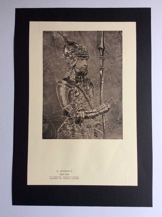 Personagens históricas  do passado (D. Afonso V). Estampa de 1933