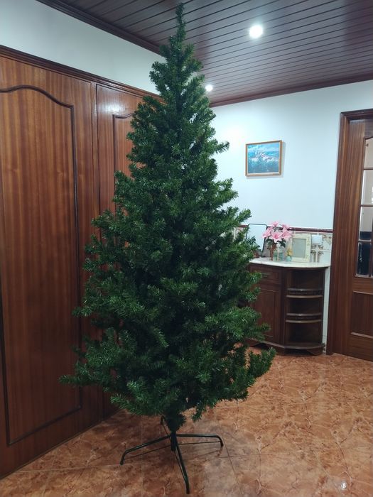 Árvore de natal verde 2,20 m casa quarto apartamento vivenda escritório gabinete cozinha.