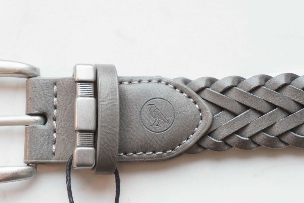 Nowy pasek Medicine pleciony szary ozdobny boho damski męski