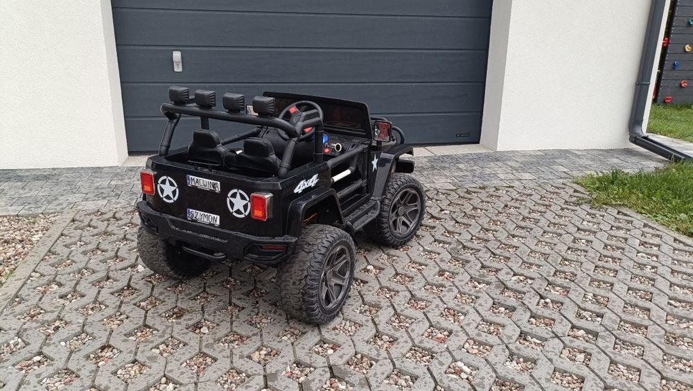Auto jeep akumulator czarny baterie dla dzieci