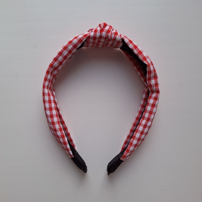 Обруч в клітинку блакитний та червоний