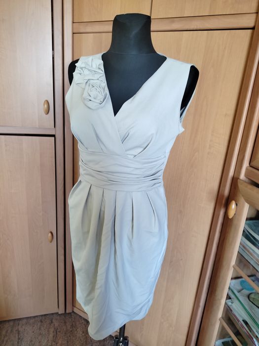 Szara sukienka komunia  SLN 42-40 L-Xl