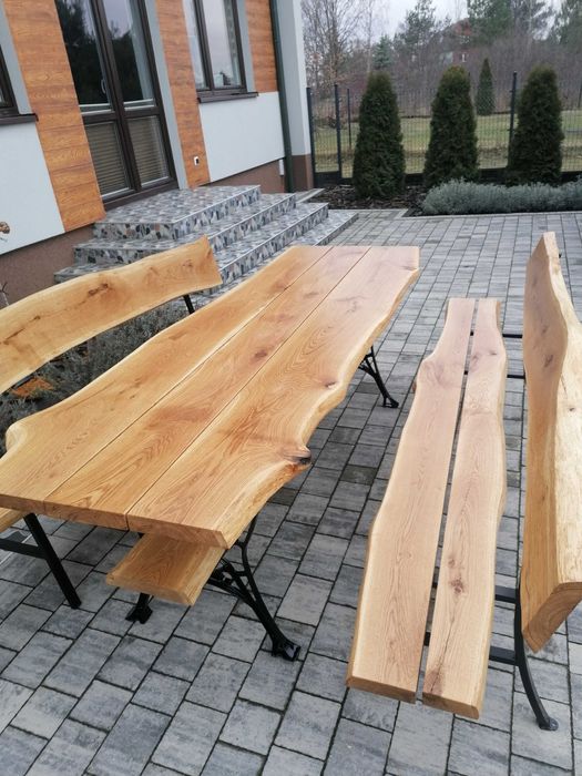 Sprzedam nowoczesne dębowe meble ogrodowe, loft