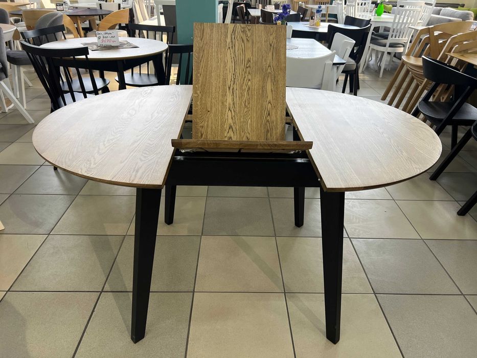 Стіл Соренто Д100+40 кухонний круглий розкладний дубовий на кухню дуб