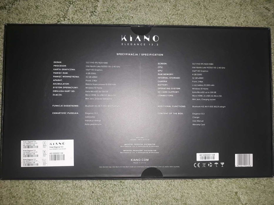 Ноутбук Kiano Elegance 13.3″ | 2019 рік | Гарний стан | Метал. корпус