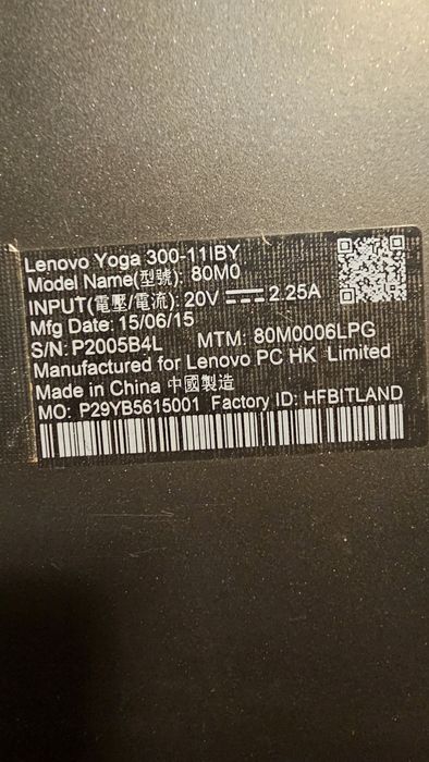 Lenovo Yoga 300-Multi Touch(PC Tablet)