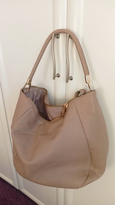 Reserved torba torebka modna beżowa A4