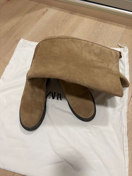 Чоботи із нат.замш. спилку Zara 40 р.