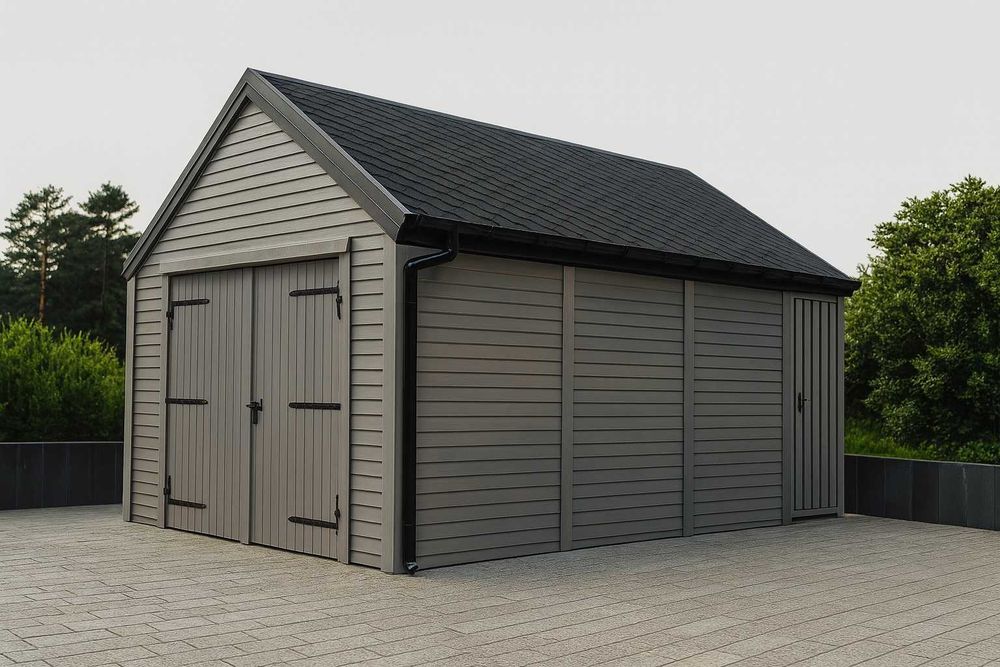 Garaż drewniany typu stodoła