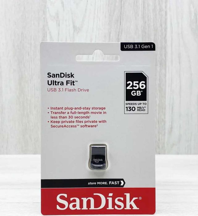 Нова. Оригінал. USB флеш накопичувач SanDisk 256GB Ultra Fit USB 3.1