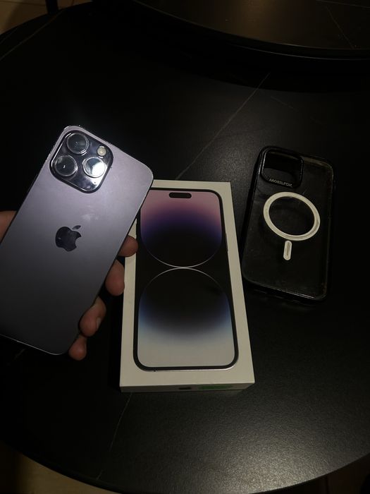 Iphon 14 Pro Max 256gb + ładowarka+ 2 pancerne etui