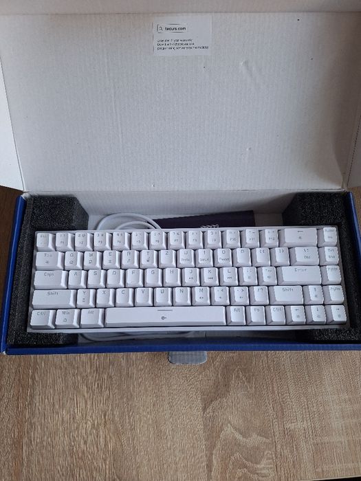 Klawiatura gamingowa RGB biała