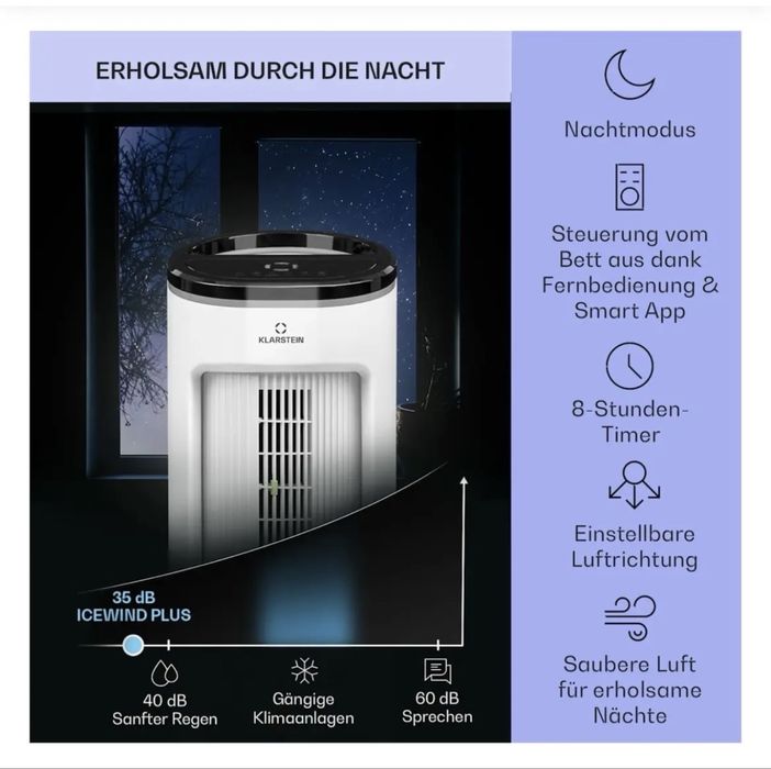 Мобільний кондиціонер KLARSTEIN IceWind Plus Smart 4в1