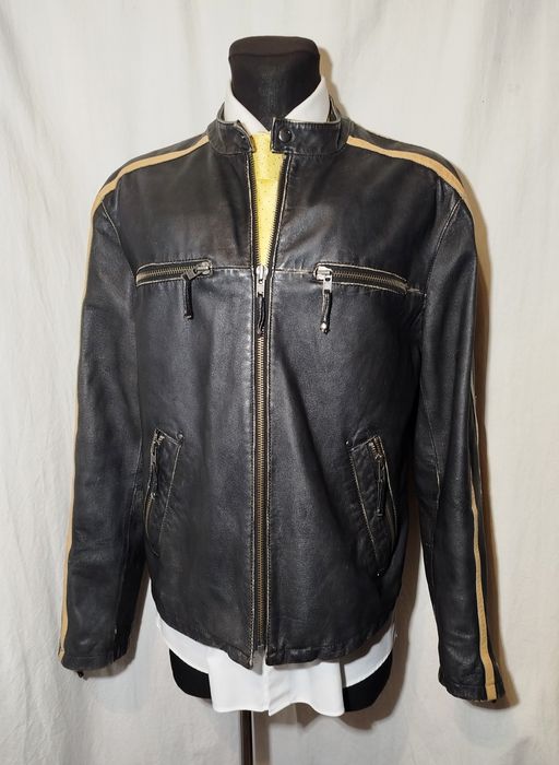 Куртка кожаная мужская River Island р. L-XL