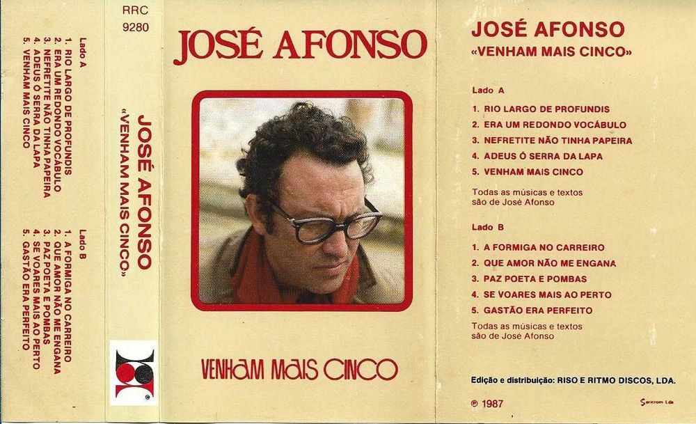 José Afonso	- - - - -		Venham Mais Cinco	- - - - -	K7