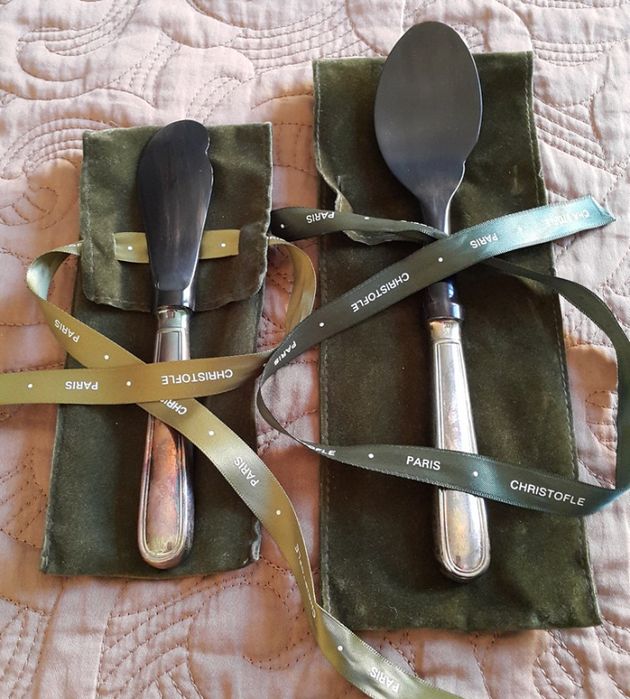 Набор Christofle, ложка и нож для икры !!!