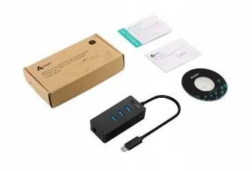 USB-C Hub 3 x USB ethernet