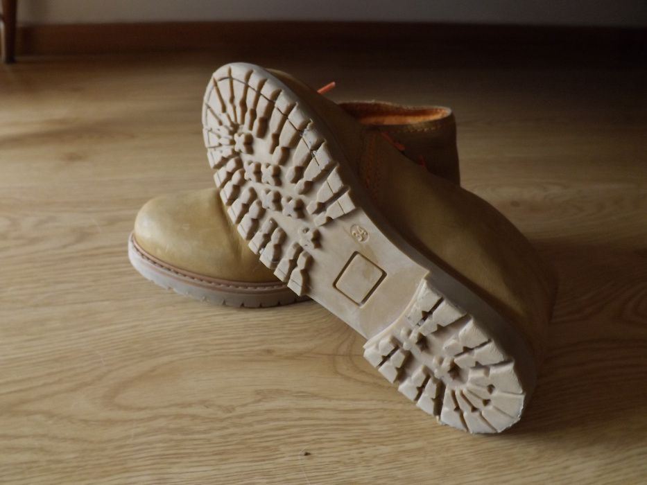 Botas/botins pele, tam. 34