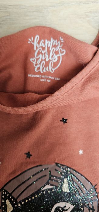 128 bluzka na halloween pomaranczowa