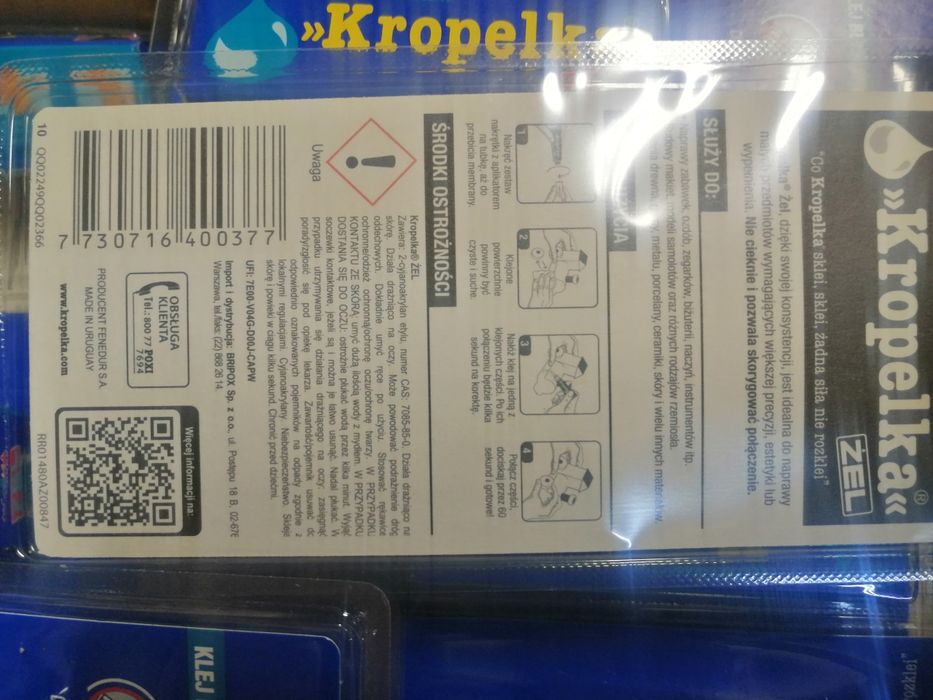 Klej Kropelka Żel