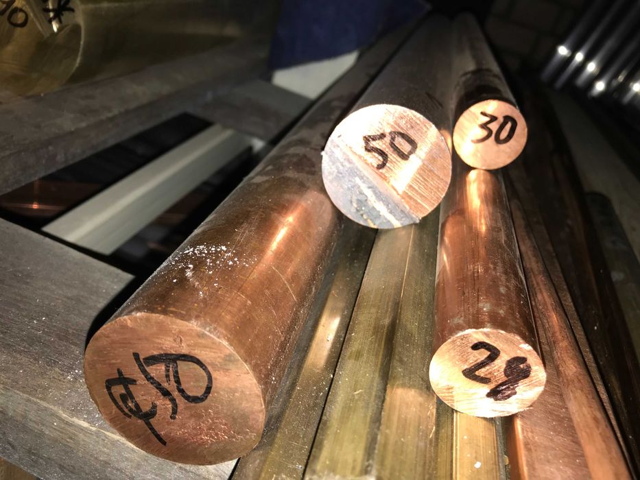 Бронза круг, латунь, мідь, алюміній, прут, болванка порізка