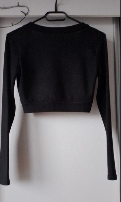 Krótka bluzka damska sweter guziki rozm. S