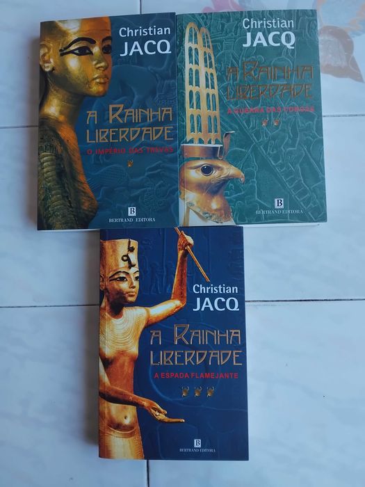 3 Livros de Romance Histórico por Christian Jacq-Triologia A RAINHA LIBERDADE