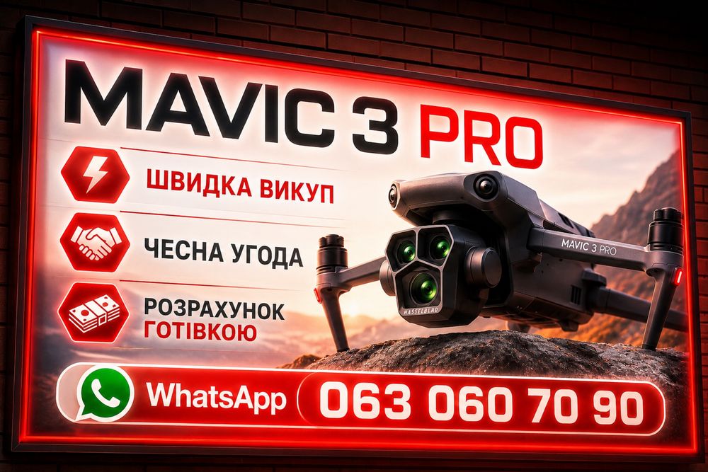 Куплю, викуп дронів Mavic 3pro, кейси, акб, пульти