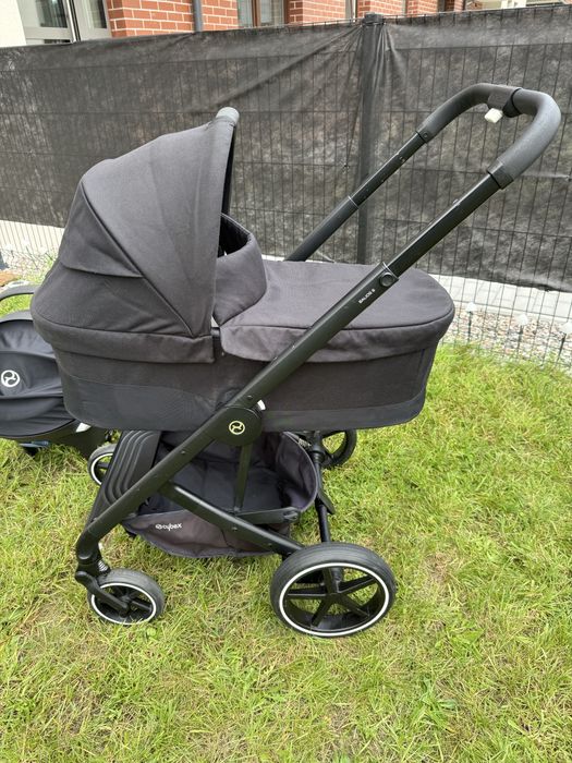 Cybex Balios S Lux 3w1 Deep Black + Aton B i-Size + akcesoria