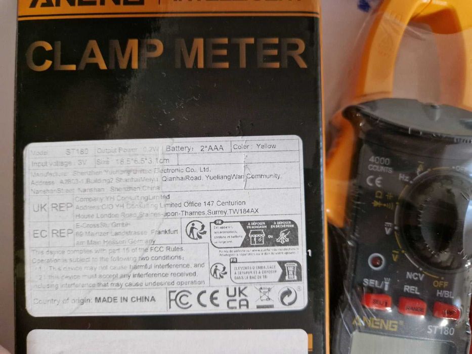 Токові клещі, цифровий мультиметр кліщі ANENG ST180 на 4000 відліків