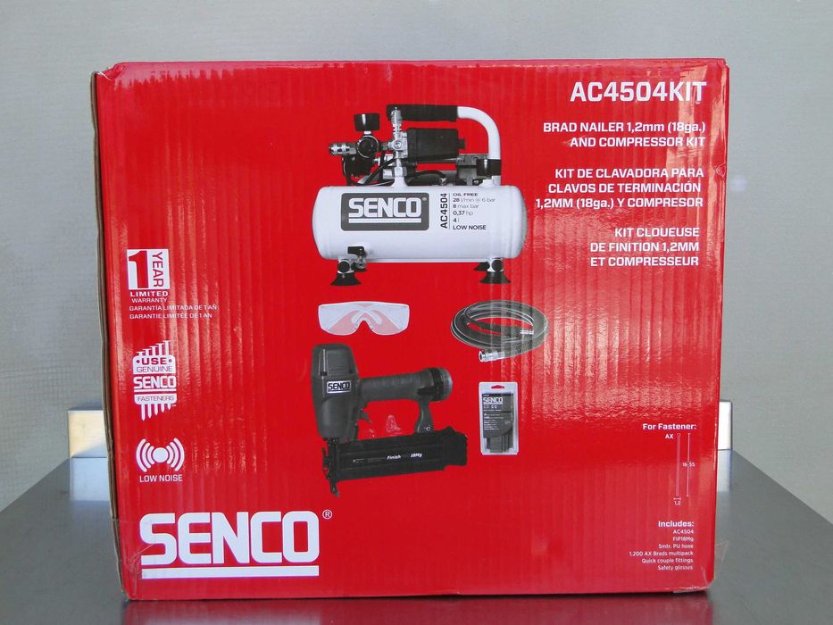 SENCO AC4504 KIT, Sprężarka+Sztyfciarka FinishPro 18Mg, Nowa