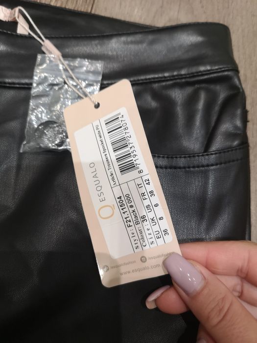 Spodnie Esqualo 36 eco skóra