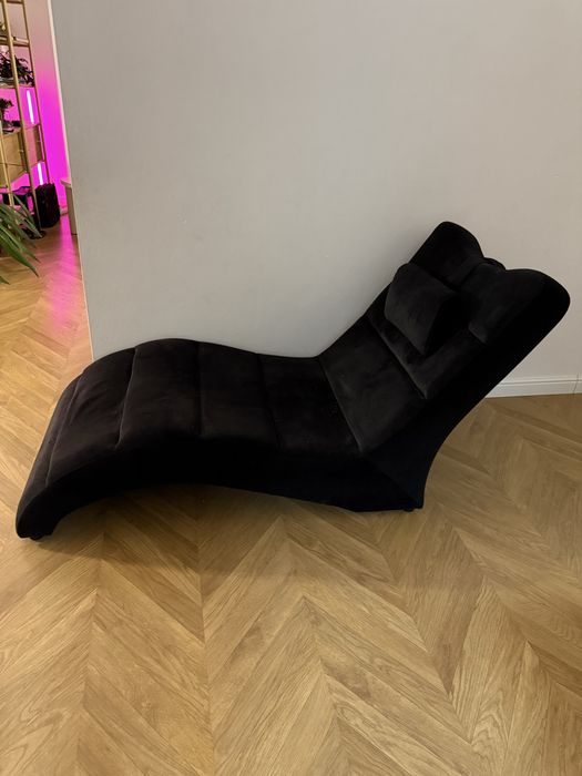 Szezlong fotel czarny