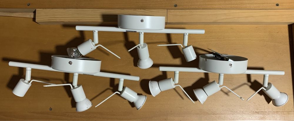 Candeeiro 3 Focos teto IKEA Tross TYP S1106