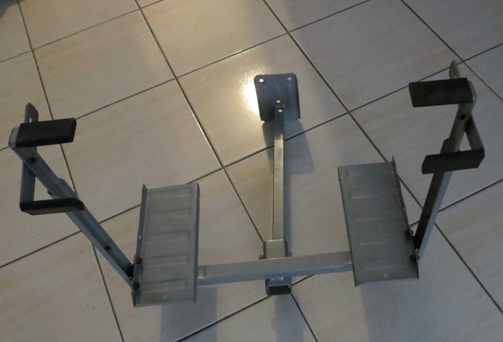 Suporte em inox anodizado extensível de grande capacidade, para parede