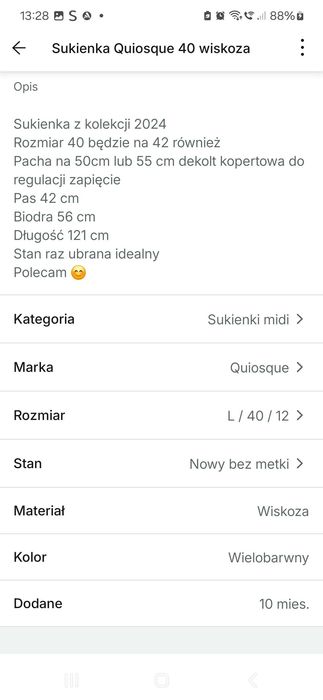 Sukienka Quiousqie 40_42