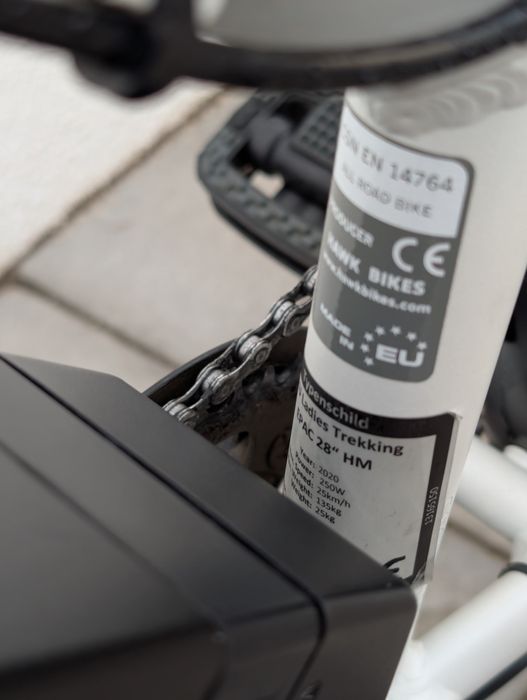 Rower Elektryczny Hawk e-Trekking Bafang Damka Biały rozmiar S mały Pr
