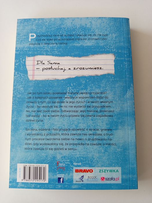 Książka Michelle Falkoff Playlist for the dead