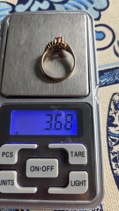 Pierścionek złoty 14k 585 3.68gr rubin  0.4ct