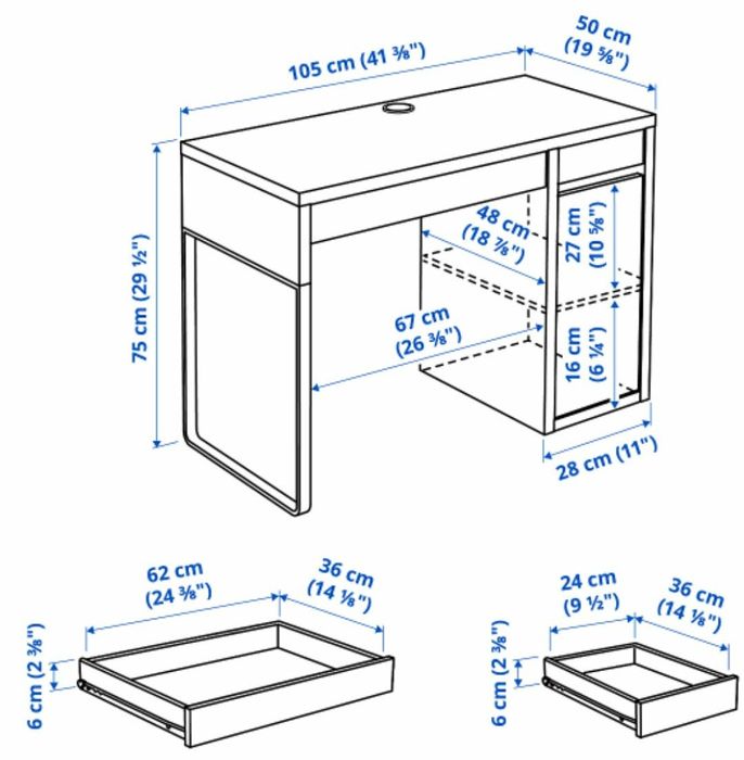 Biurko MICKE IKEA 105x50