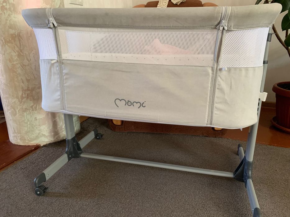 Продам приставне ліжко MoMi Revo Light grey.