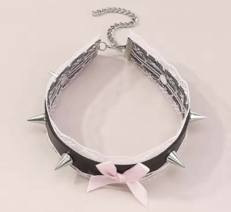 Чокер шипы, бант, наручники, пули, крест готика цены в описании