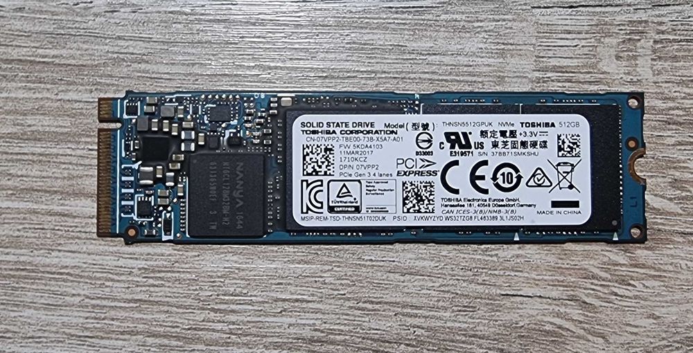 SSD Toshiba m.2 NVMe 512гб