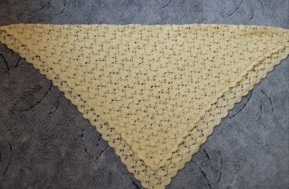 Накидка платок шаль в'язана мережевна