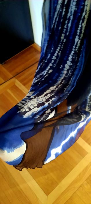 Спідниця шефон,шкіра