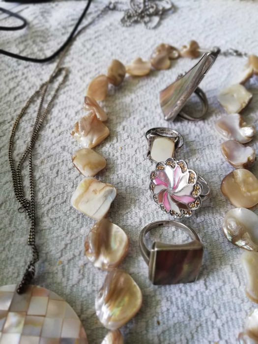 srebrny komplet z mvszla abalone